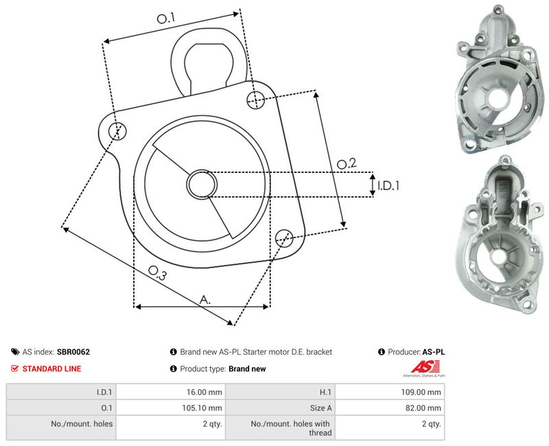 AS-PL SBR0062 Starter Lid, carburettor