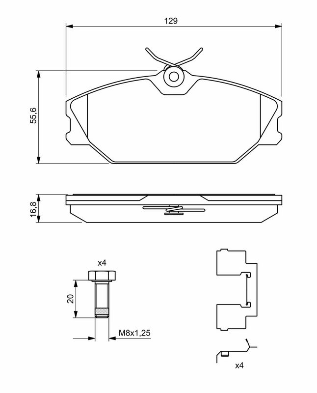 BOSCH 0986494656 Brake Pad Set, disc brake