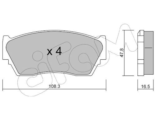 Set placute frana,frana disc 822-246-0 CIFAM