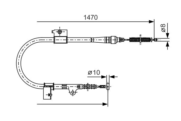 Bosch Cable Pull, parking brake 1 987 477 757 (1987477757)