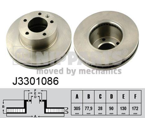 Гальмівний диск, Nipparts J3301086