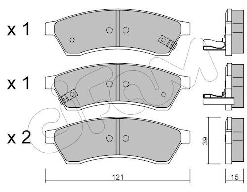 Set placute frana,frana disc 822-510-1 CIFAM