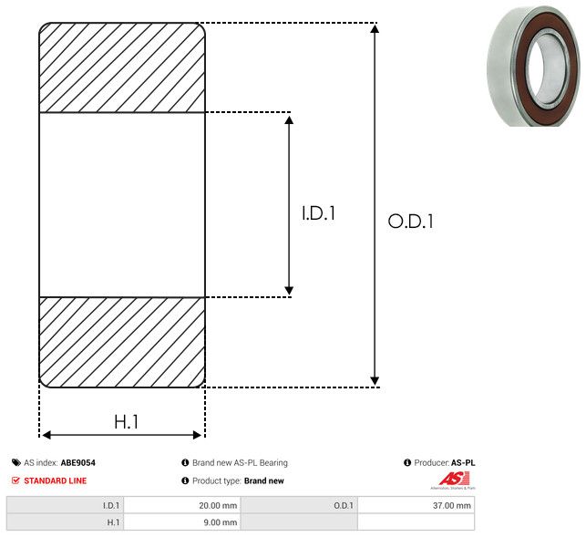 AS-PL ABE9054 Bearing