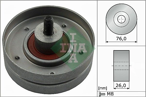 Відвідний/напрямний ролик, поліклиновий ремінь, Ina 532025230