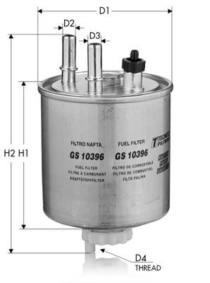 Фільтр палива, Tecneco GS10396