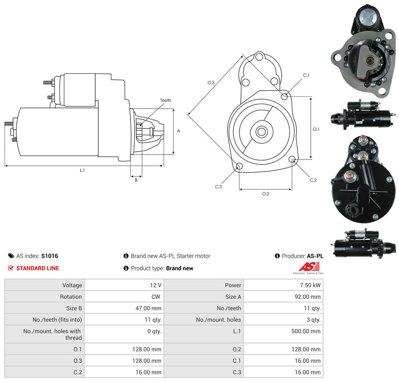 Starter, AS-PL S1016