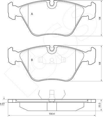 1-GNC R-381 - Brake Pad Set, disc brake