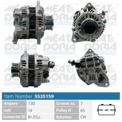 MEAT & DORIA Dynamo / Alternator 5535159