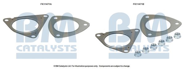 BM CATALYSTS Szerelőkészlet, korom/részecskeszűrő FK11471