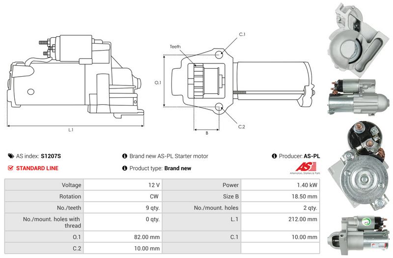 AS-PL S1207S Starteris