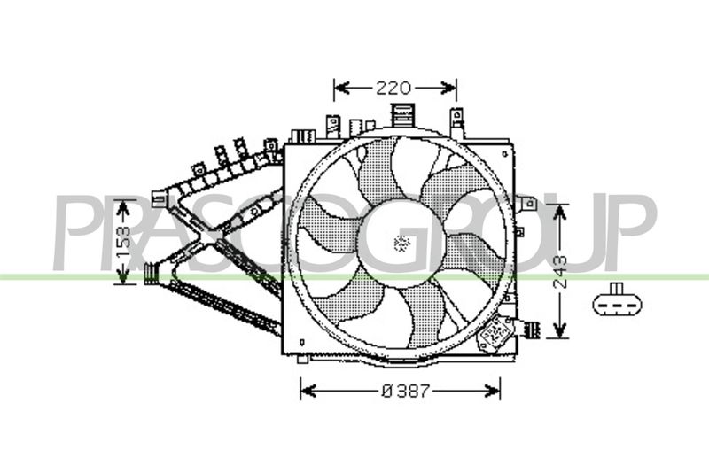 PRASCO ventilátor, motorhűtés OP030F004