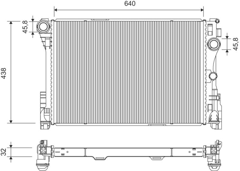 Valeo Radiator, engine cooling 701371