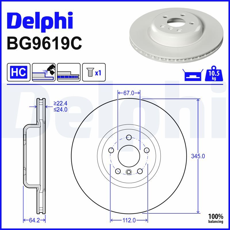 спирачен диск DELPHI