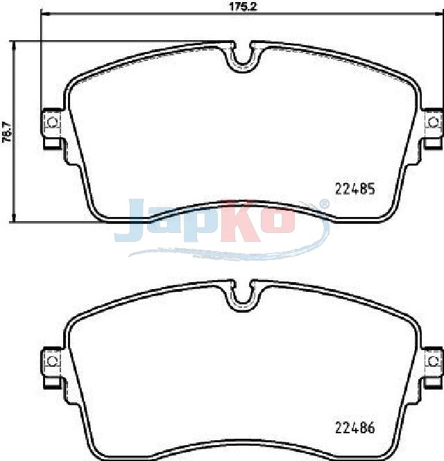 JAPKO 50L14 Brake Pad Set, disc brake