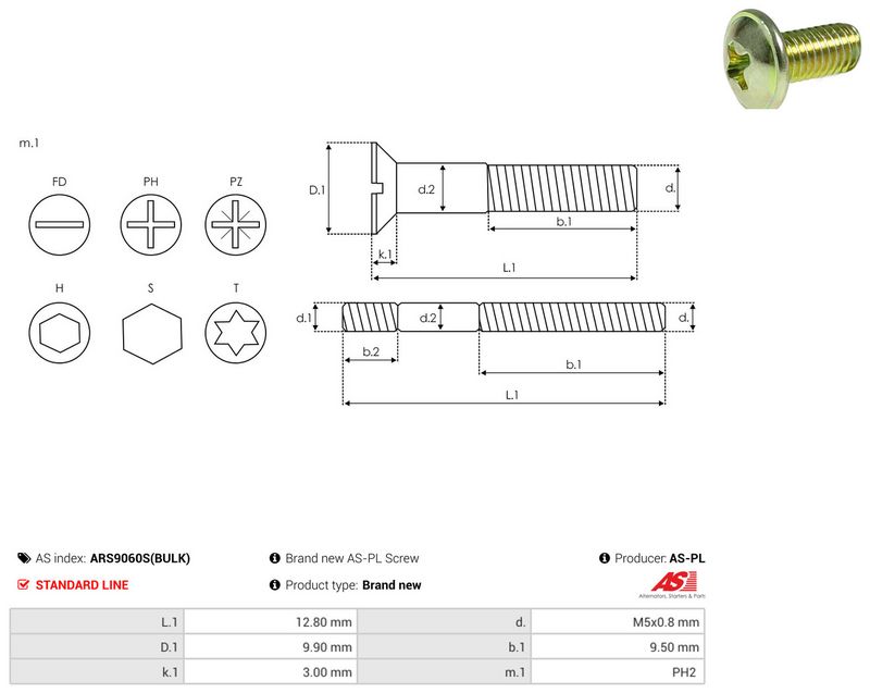 AS-PL ARS9060S(BULK) Repair Set, alternator