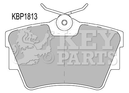 Комплект гальмівних накладок, дискове гальмо, Key Parts KBP1813