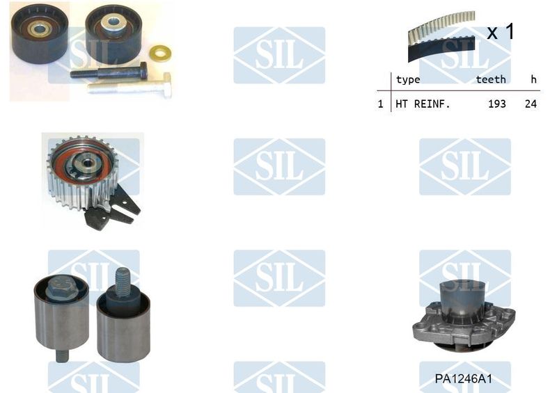 Saleri SIL Vízpumpa + fogasszíj készlet K7PA1246A1
