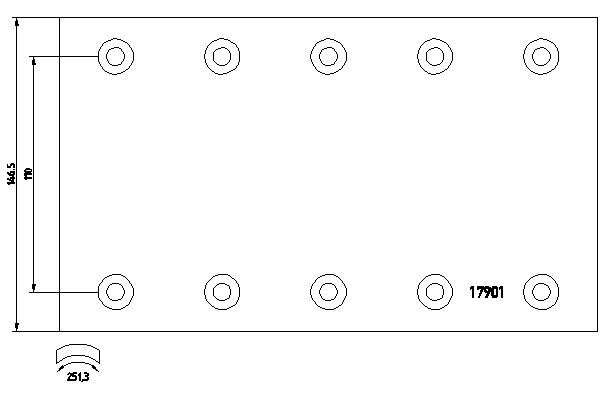 TEXTAR 1790006 Brake Lining Kit, drum brake
