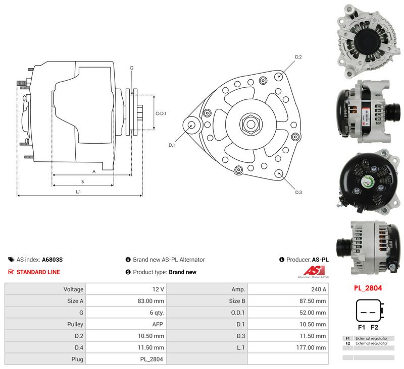 AS-PL A6803S Generatorius