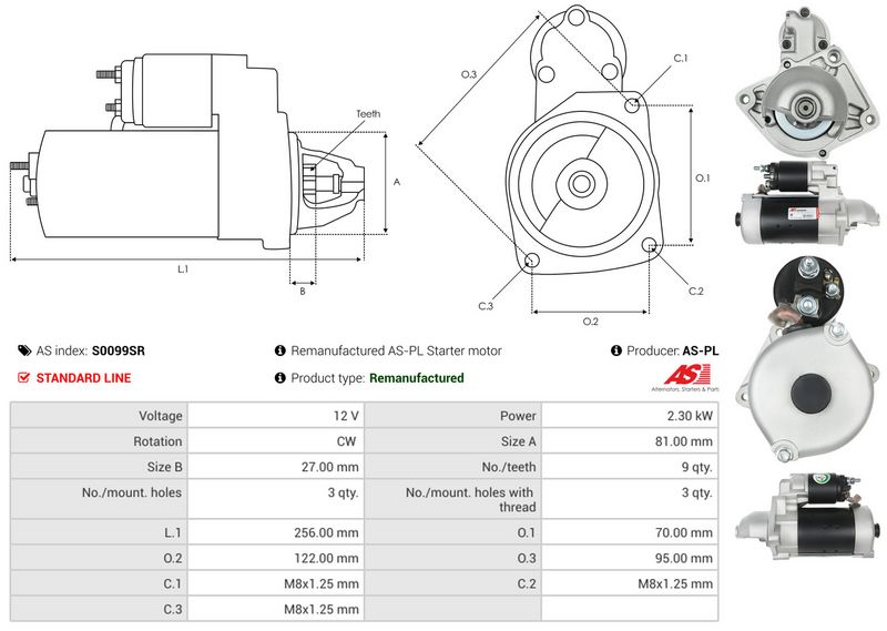 AS-PL S0099SR Starter