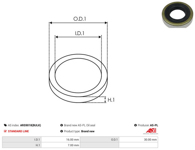 AS-PL ARS9018(BULK) Repair Set, alternator