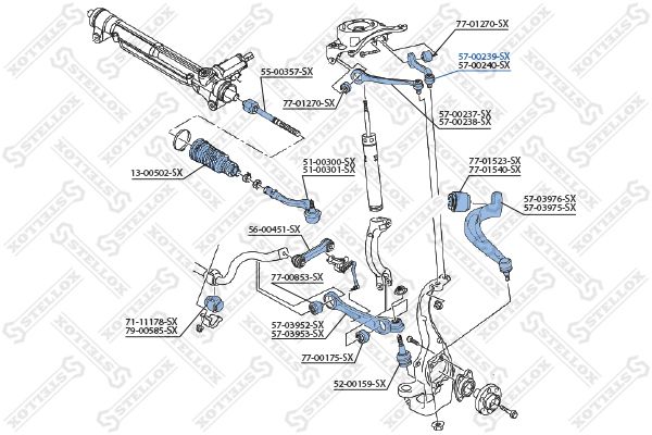 STELLOX 57-00239-SX Control/Trailing Arm, wheel suspension