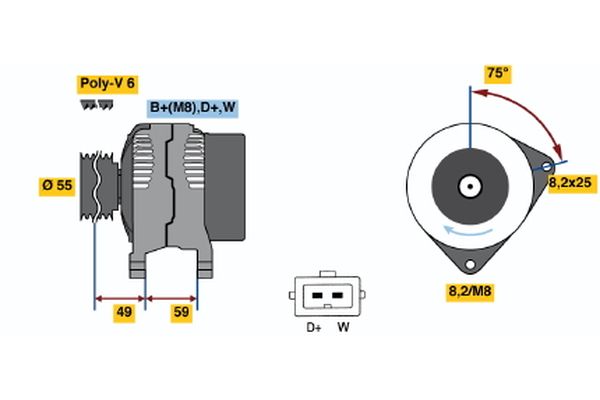 Bosch Alternator 0 123 310 002