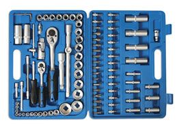 Laser Tools Socket Set 1/4"D, 1/2"D 94pc