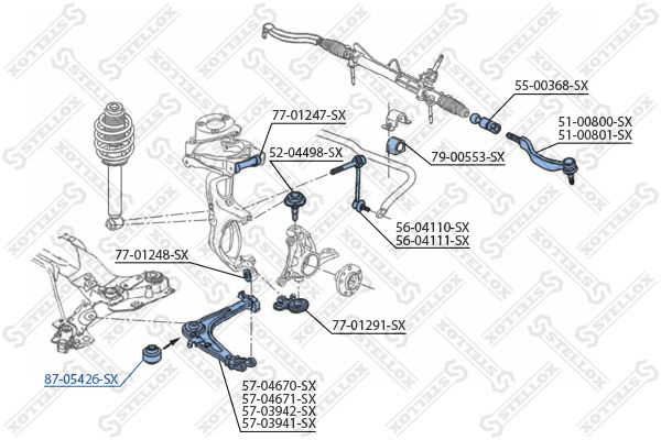 STELLOX 87-05426-SX Mounting, control/trailing arm