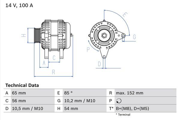 Генератор, Bosch 0986047270