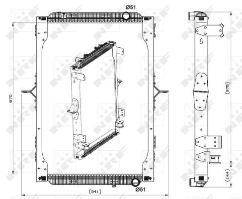 NRF 539564 Radiator, engine cooling