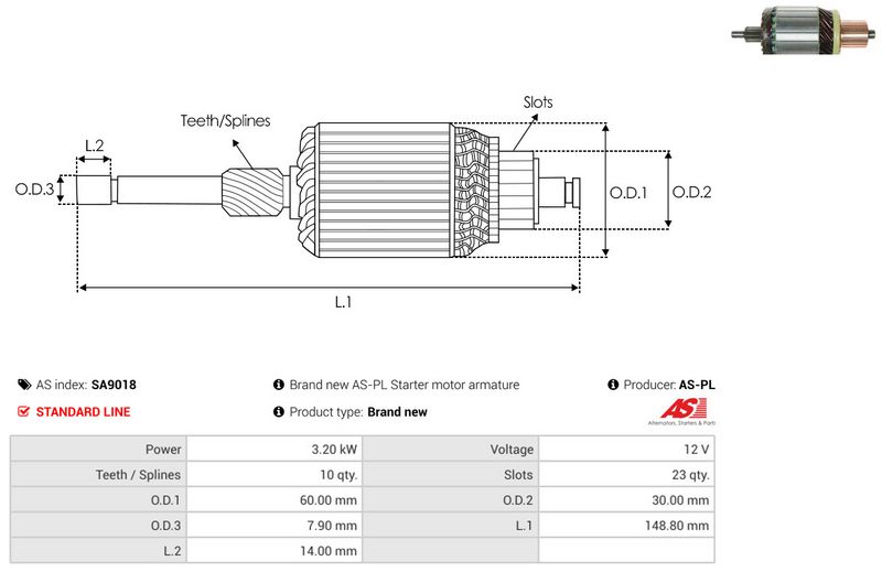 Ankur, starter, AS-PL SA9018
