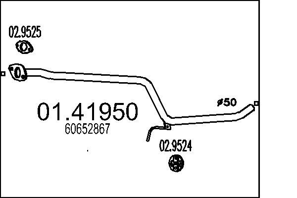 MTS kipufogócső 01.41950