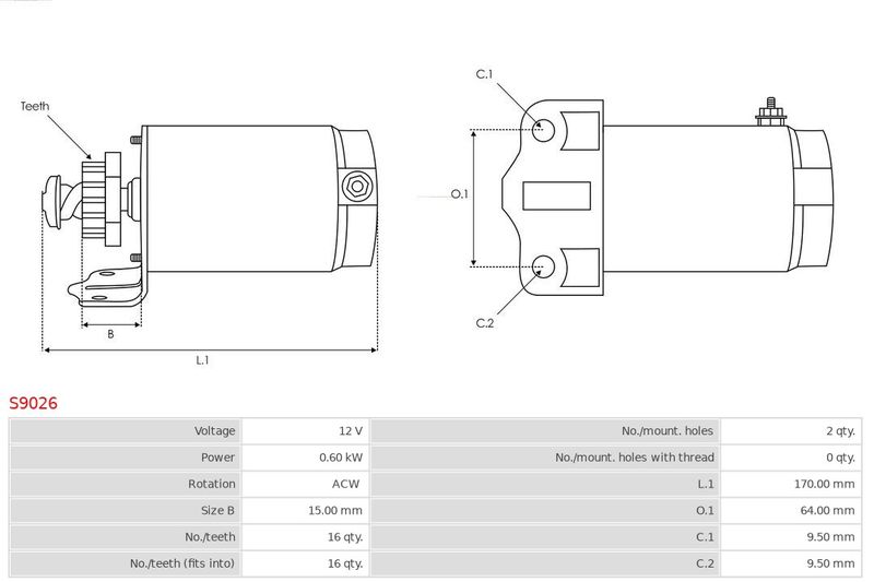 AS-PL S9026 Starter