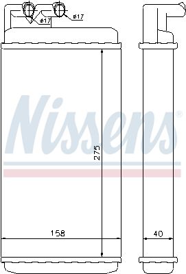 NISSENS 70220 Heat Exchanger, interior heating