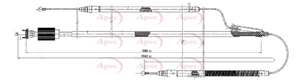 APEC Cable Pull, parking brake CAB1607