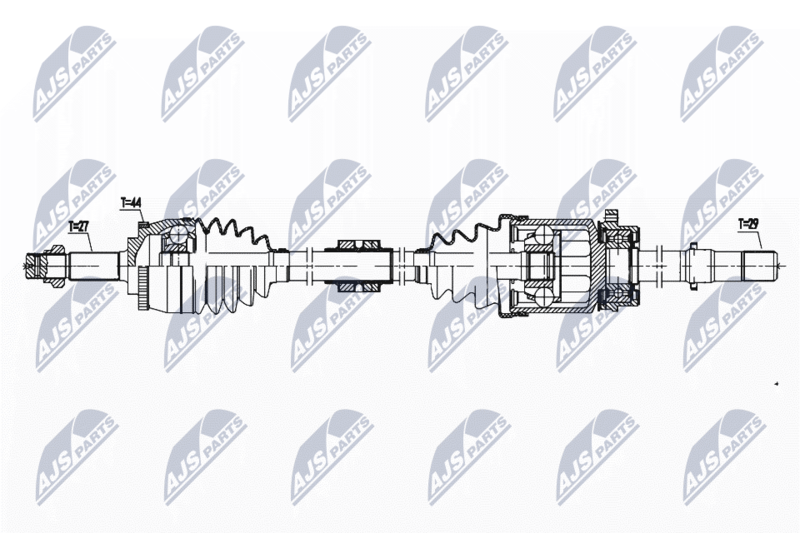 NTY hajtótengely NPW-NS-142