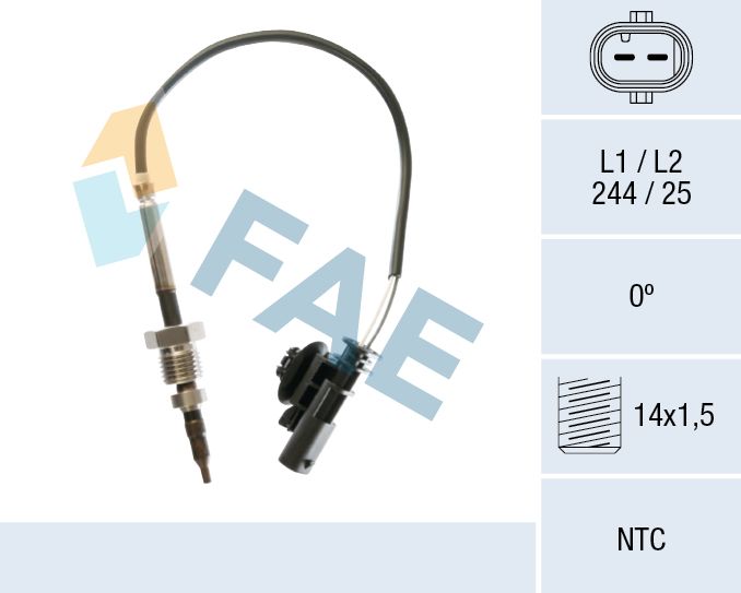 Sensor, temp. gas escape