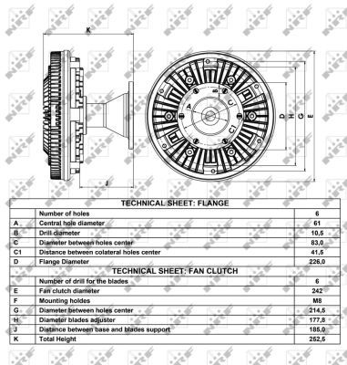 NRF 49011 Clutch, radiator fan