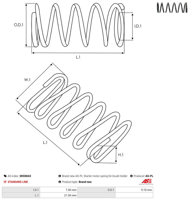 AS-PL SRS9043 Repair Kit, starter