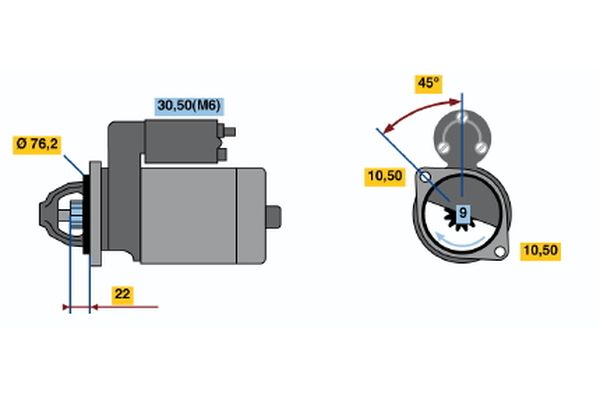 BOSCH Startmotor / Starter 0 001 115 020