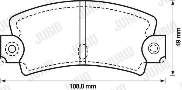 JURID тормозные колодки задние RENAULT 21, 25, Espace 1,6-2,9 c ABS [-]