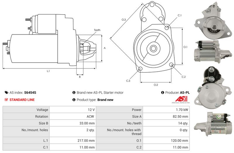 AS-PL S6454S Starter