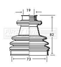 First Line FCB2151 Bellow, drive shaft