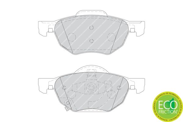 FERODO FDB1704 Brake Pad Set, disc brake