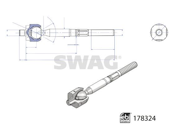 SWAG 33 10 4469 Inner Tie Rod