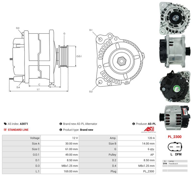 Generaator, AS-PL A3071