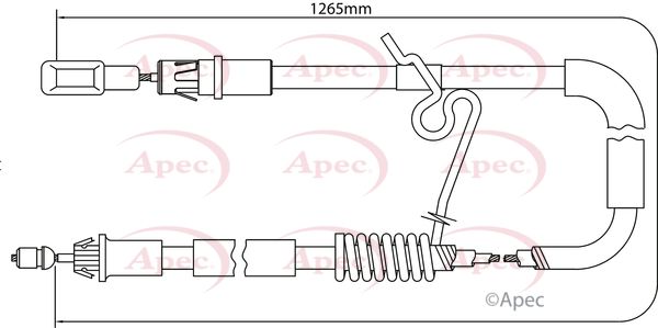 APEC Cable Pull, parking brake CAB1197