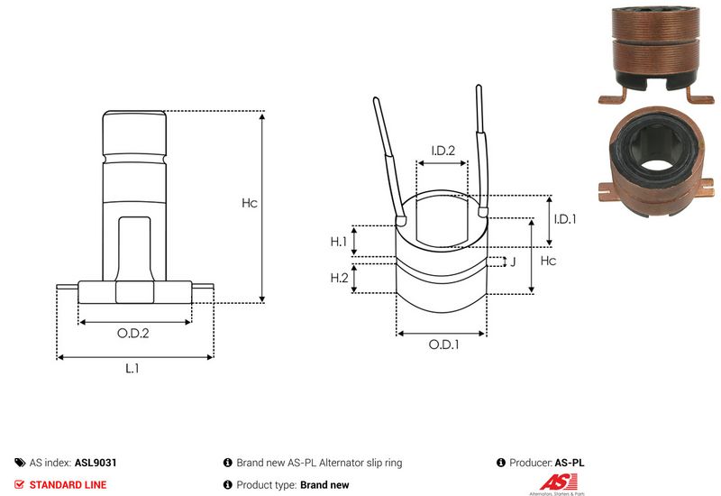 Rõngas, generaator, AS-PL ASL9031