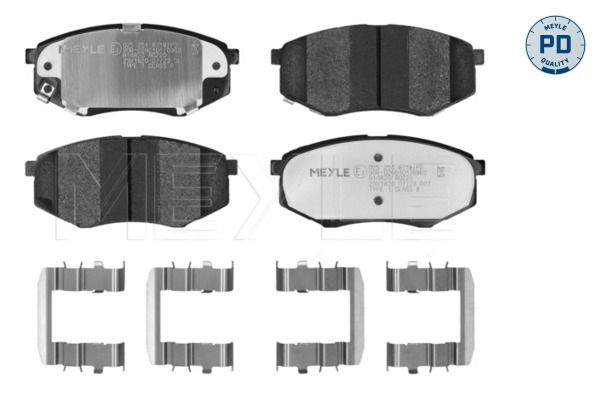 Комплект гальмівних накладок, дискове гальмо, Meyle 0252518718/PD